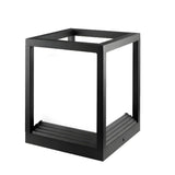 Black Modern Minimalist Cube Metal Outdoor Table Lamp Image - 5