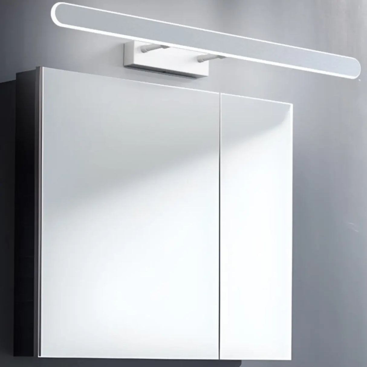 Black Modern Rectangular LED Bathroom Vanity Light Image - 13