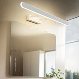 Black Modern Rectangular LED Bathroom Vanity Light Image - 2