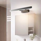 Black Modern Rectangular LED Bathroom Vanity Light Image - 4