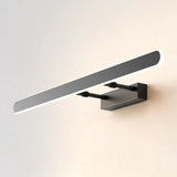 Black Modern Rectangular LED Bathroom Vanity Light Image - 7