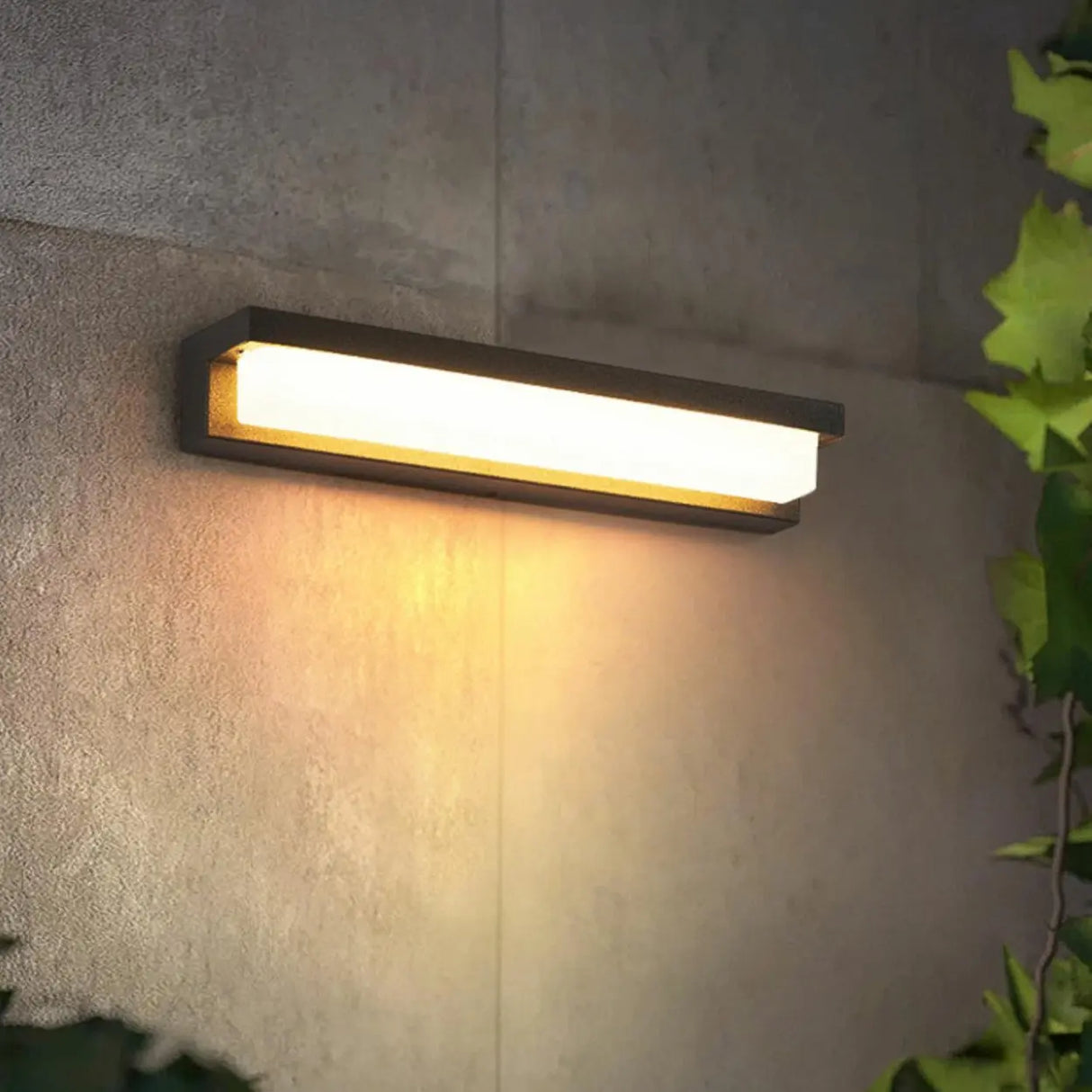 Black Modern Rectangular LED External Wall Lights Image - 13