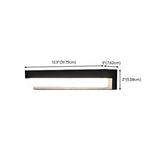 Black Modern Rectangular LED External Wall Lights #size