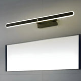 Black Modern Rectangular Metal Mirror Vanity Light Image - 6