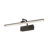 Black Modern Rectangular Metal Vanity Light Fixture Image - 6