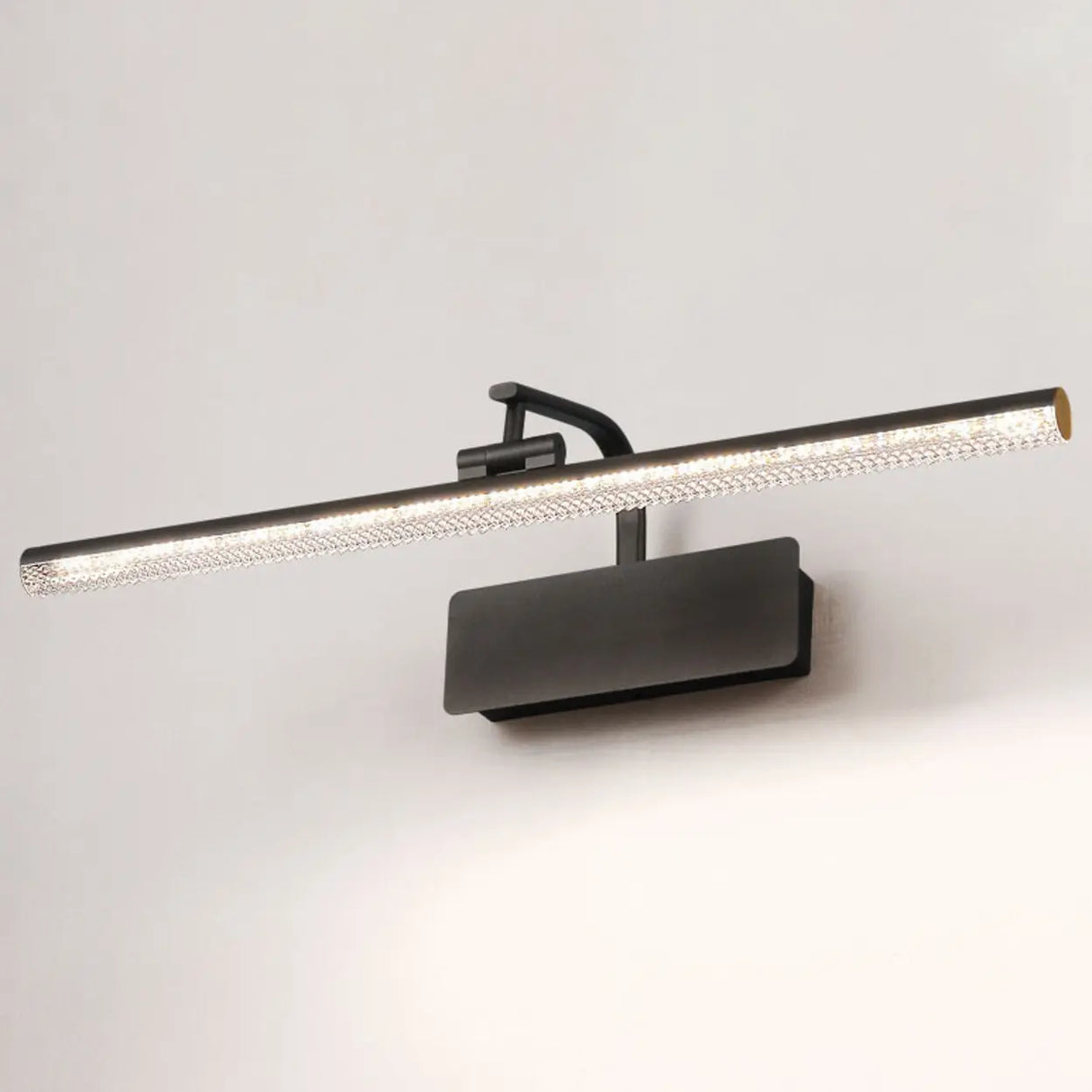 Black Modern Rectangular Metal Vanity Light Fixture Image - 8