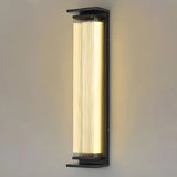 Black Modern Rectangular Steel Outdoor Wall Light Image - 10