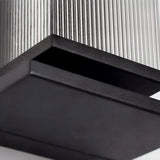 Black Modern Rectangular Steel Outdoor Wall Light Image - 13