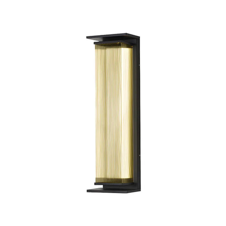 Black Modern Rectangular Steel Outdoor Wall Light Image - 2