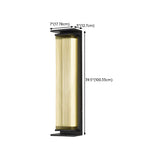 Black Modern Rectangular Steel Outdoor Wall Light Image - 21