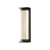 Black Modern Rectangular Steel Outdoor Wall Light Image - 5