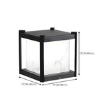 Black Modern Simple Cube Outdoor Table Lamp 1 Bulb Image - 18