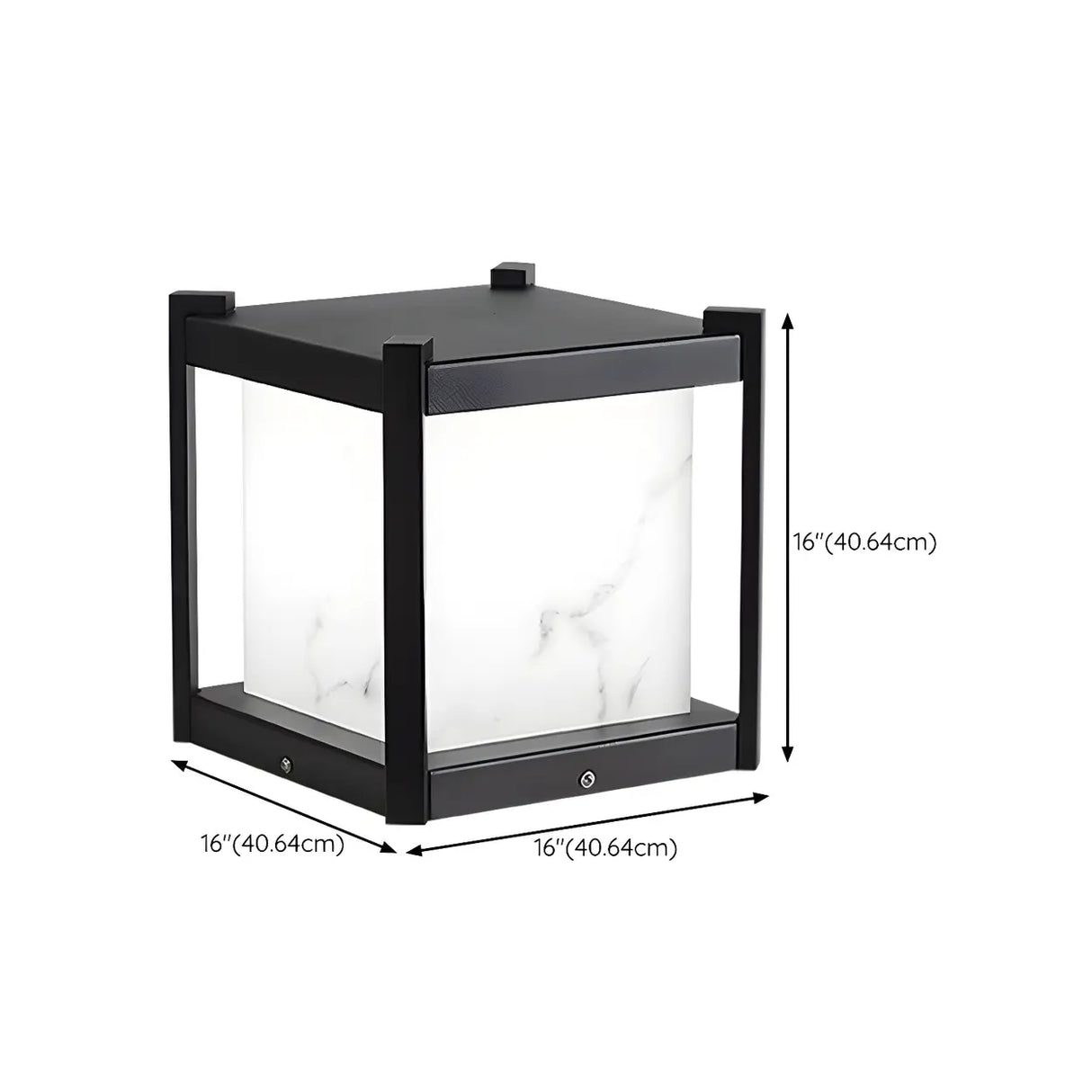 Black Modern Simple Cube Outdoor Table Lamp 1 Bulb Image - 19