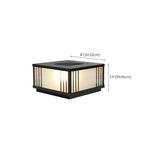 Black Modern Simple Square Solar Outdoor Table Lamp Image - 17