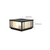 Black Modern Simple Square Solar Outdoor Table Lamp Image - 18