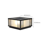 Black Modern Simple Square Solar Outdoor Table Lamp Image - 20