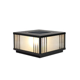 Black Modern Simple Square Solar Outdoor Table Lamp Image - 3