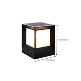 Black Modern Square Solar Garden Waterproof Post Light Image - 17