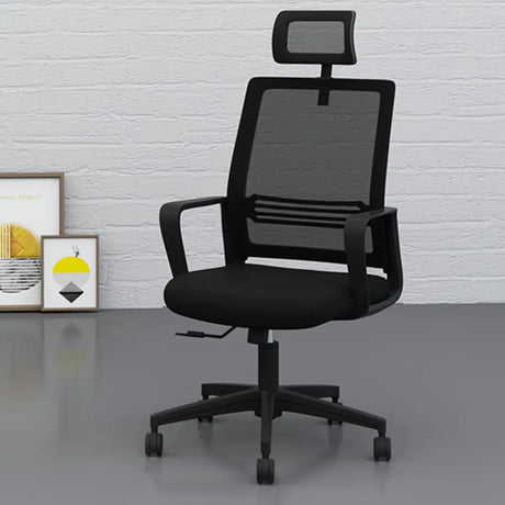 Black Modern Swivel Ergonomic Mesh Swivel Office Chair Image - 1