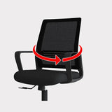 Black Modern Swivel Ergonomic Mesh Swivel Office Chair Image - 7