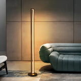 Black Modern Twist Metal Floor Lamp with Foot Switch Image - 13