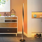 Black Modern Twist Metal Floor Lamp with Foot Switch Image - 15