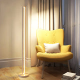 Black Modern Twist Metal Floor Lamp with Foot Switch Image - 3