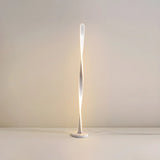 Black Modern Twist Metal Floor Lamp with Foot Switch Image - 7