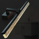 Black Modish Rectangular Aluminum Bathroom Vanity Light Image - 1