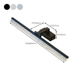 Black Modish Rectangular Aluminum Bathroom Vanity Light #size