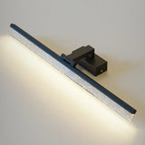 Black Modish Rectangular Aluminum Bathroom Vanity Light Image - 2