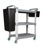 Black Movable Utility Cart with Two Hanging Buckets Image - 11