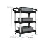 Black Movable Utility Cart with Two Hanging Buckets Image - 14