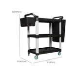 Black Movable Utility Cart with Two Hanging Buckets Image - 15