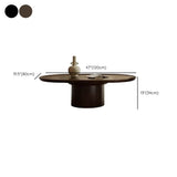 Black Oak Wooden Round Tray Top Bunching Tables #size