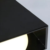 Black Pyramid Frustum Iron Semi-Flush Mount Light Image - 14