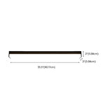 Black Rectangle Linear LED Flush Mount Ceiling Light Image - 17