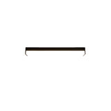 Black Rectangle Linear LED Flush Mount Ceiling Light Image - 9