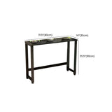 Black Rectangle Metal Balcony Storage Plant Stands #size