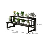 Black Rectangle Metal Floor Crate Display Plant Stand #size