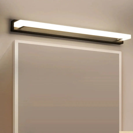 Black Rectangular Acrylic Wall-Mounted Vanity Light Image - 1