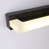 Black Rectangular Acrylic Wall-Mounted Vanity Light Image - 8