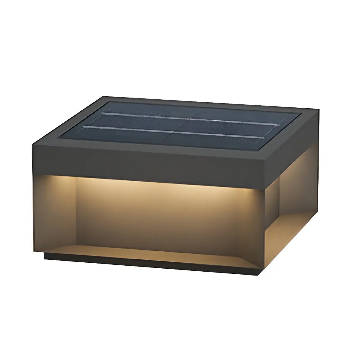 Black Rectangular Aluminum Outdoor Pathway Post Light Image - 5