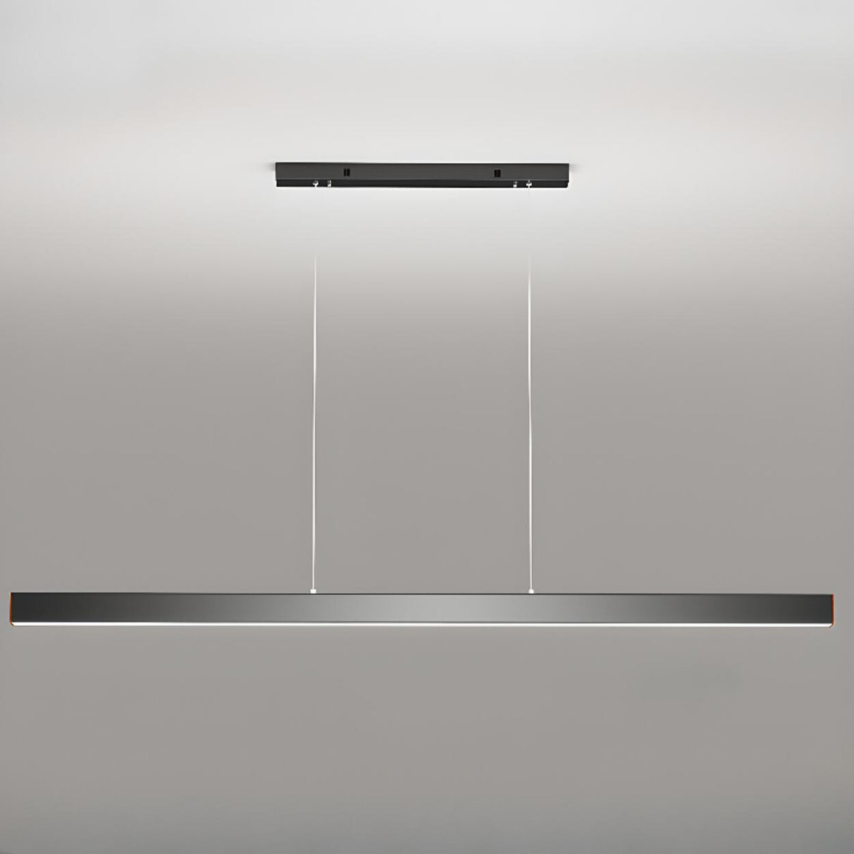 Black Rectangular LED Pendant Light Kitchen Island Image - 17