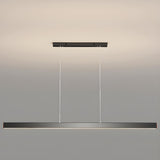 Black Rectangular LED Pendant Light Kitchen Island Image - 19