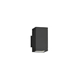 Black Rectangular Metal Exterior Up Down Wall Light Image - 5