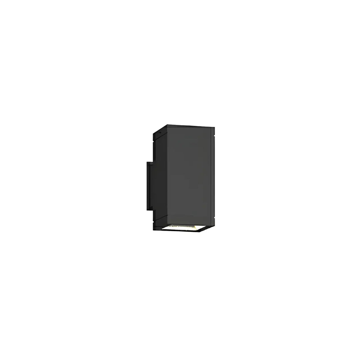 Black Rectangular Metal Exterior Up Down Wall Light Image - 6