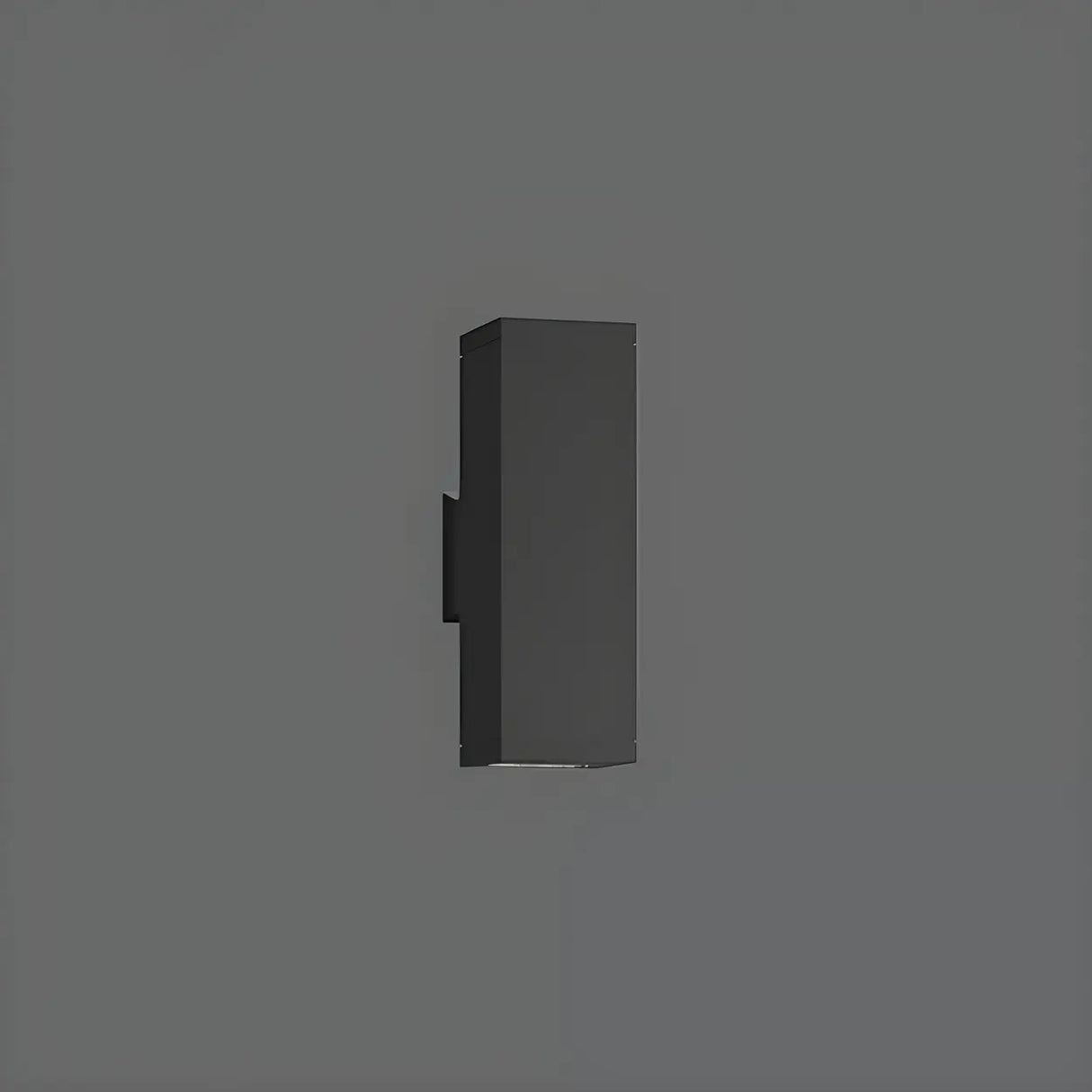 Black Rectangular Metal Exterior Up Down Wall Light Image - 9