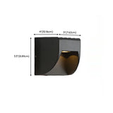 Black Rectangular Metal Outdoor Up Down Wall Light #size