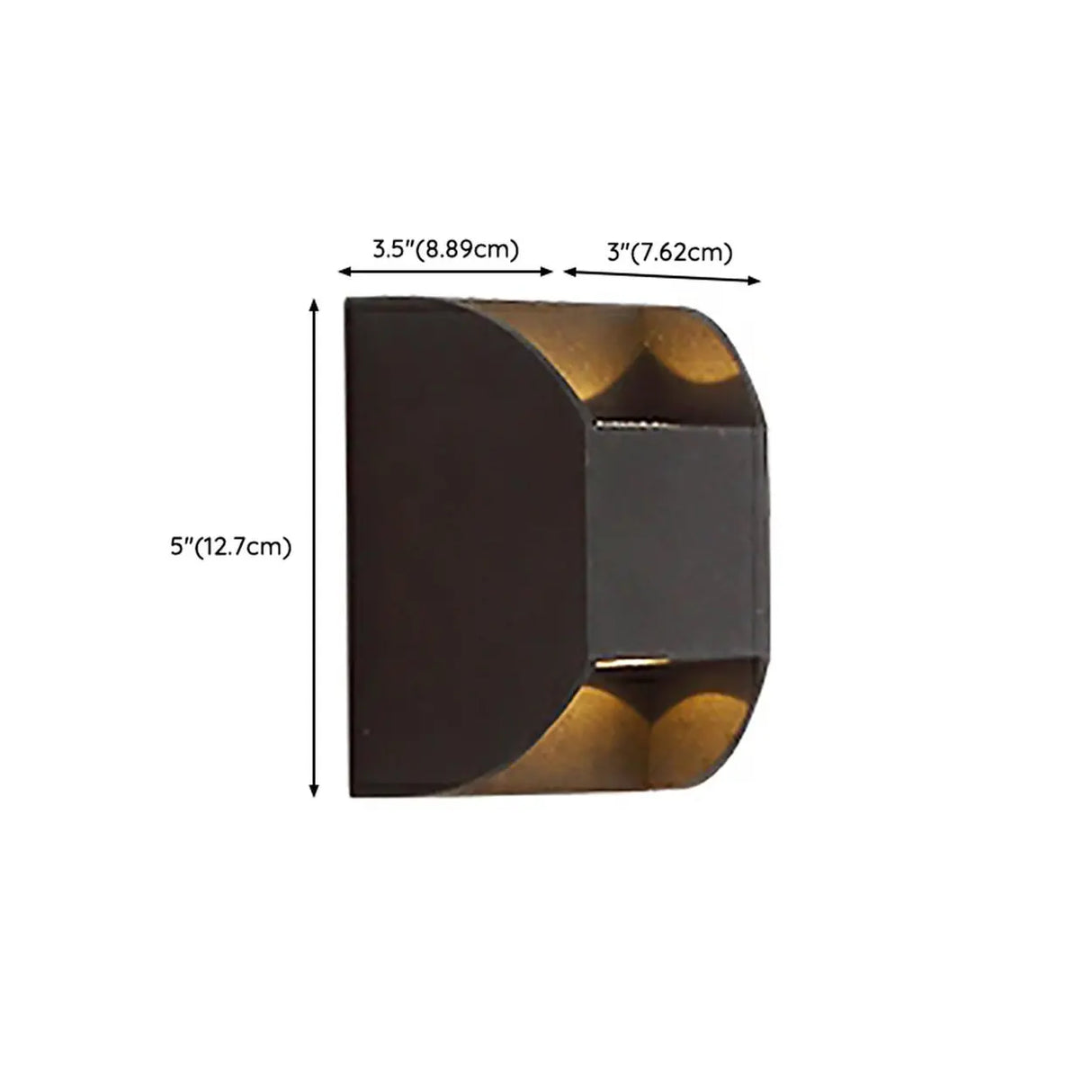 Black Rectangular Metal Outdoor Up Down Wall Light Image - 16